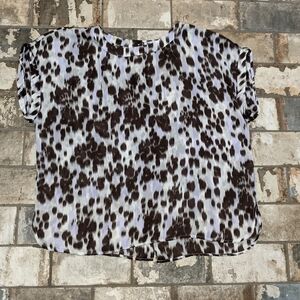 Jennifer Lopez XL Sheer Print Blouse